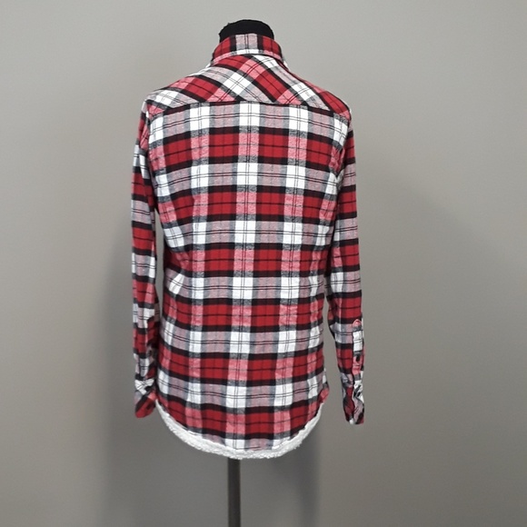 CI Sono plaid Sherpa lined button down shirt - Picture 5 of 7